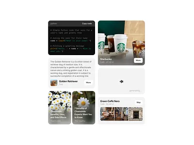 AI app components ai app components clean components design minimal modern ui ux