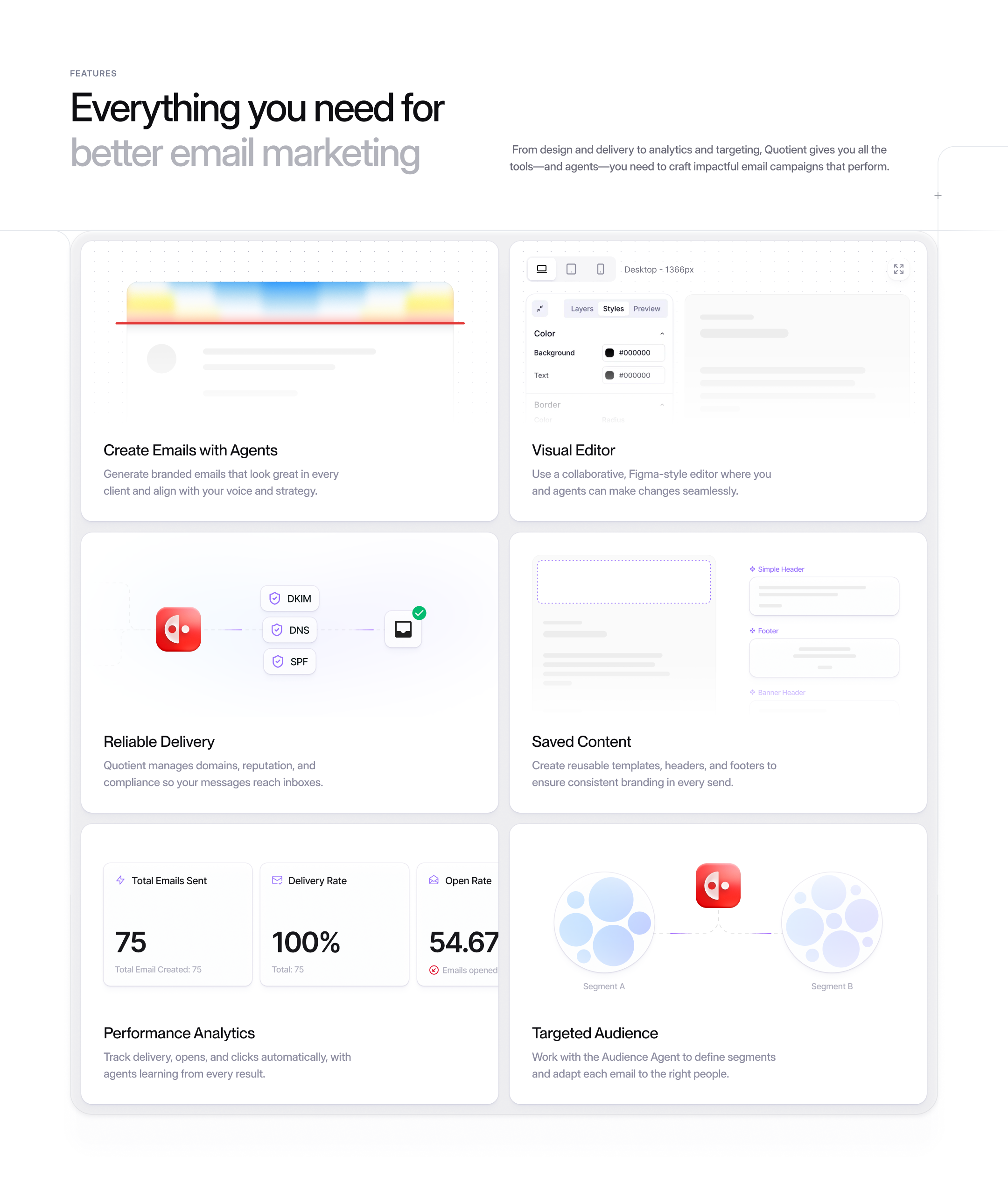 Bento grid for QuotientAI bento bento grid clean design illustration minimal modern ui ux website