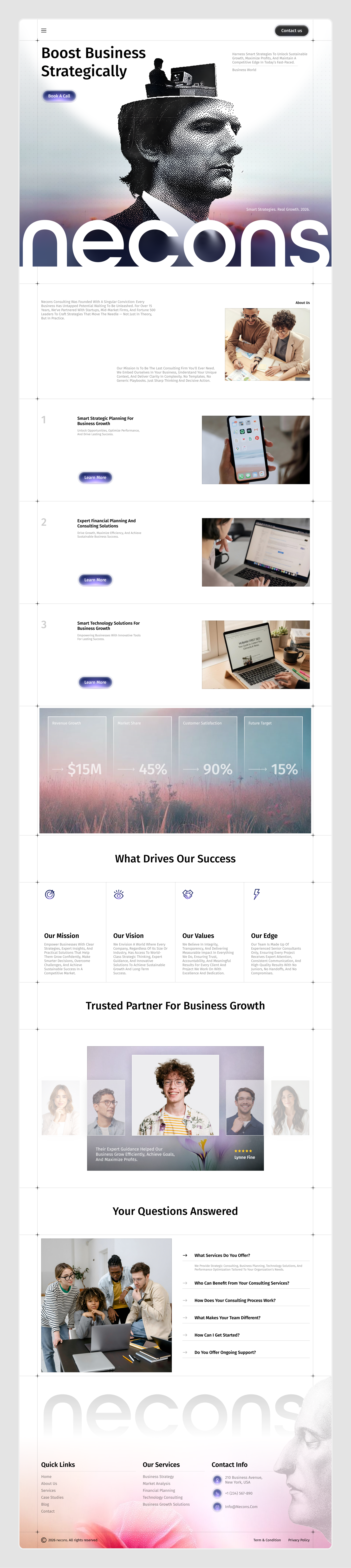AI Business Consulting Landing Page UI by Sahil Dobariya for Heloxone ...