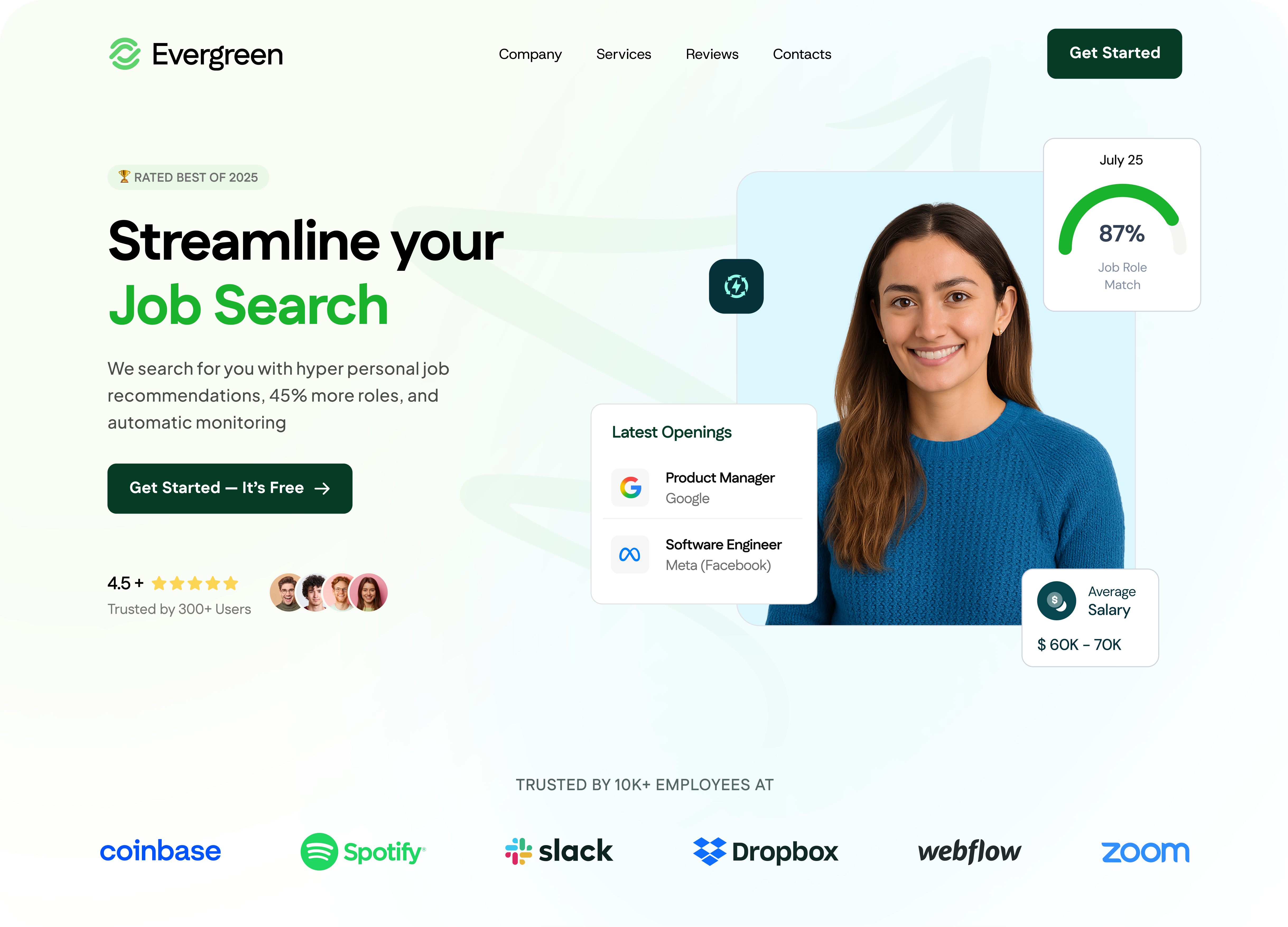 Example of Saa S Landing Page Design