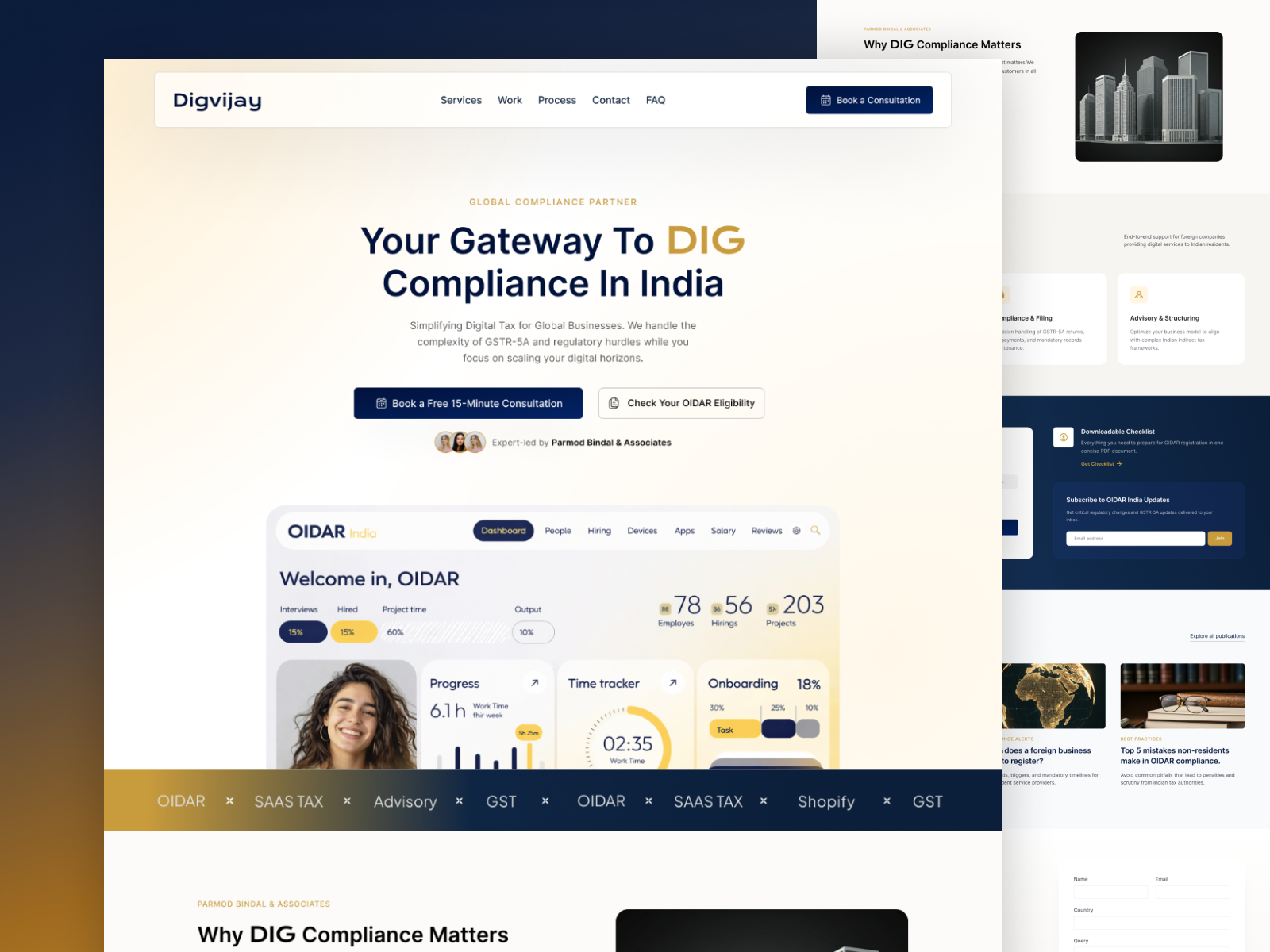 🚀 DIG Compliance Platform – Landing Page Exploration compliance dribbbleshot fintech landingpage saasdesign uiux webdesign