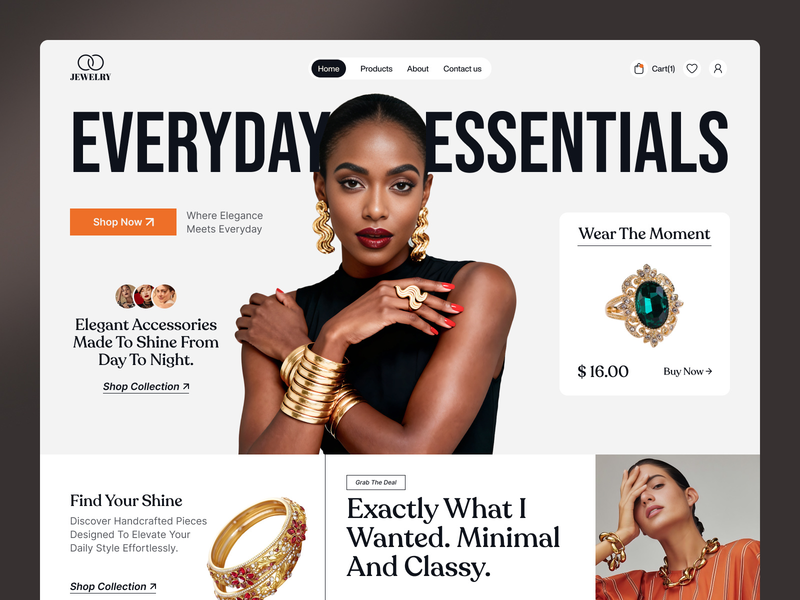 Timeless Jewellery Asthetic Crafted for Woman Fashion clean website design diamond ecommerce ecommerce website design fashion fashion brand figma design header section design hero section hostinger website design jewellery landing page mobile uiux ornament techwitpro uiux website design wix website woman fashion wordpress