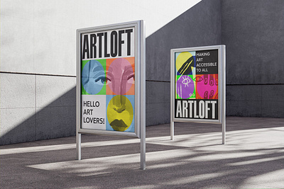 Artloft - Brand Identity 3d animation app art brand brandidentity branding design graphic design illustration logo logodesign modern motion graphics simple typography ui ux vector visualidentity