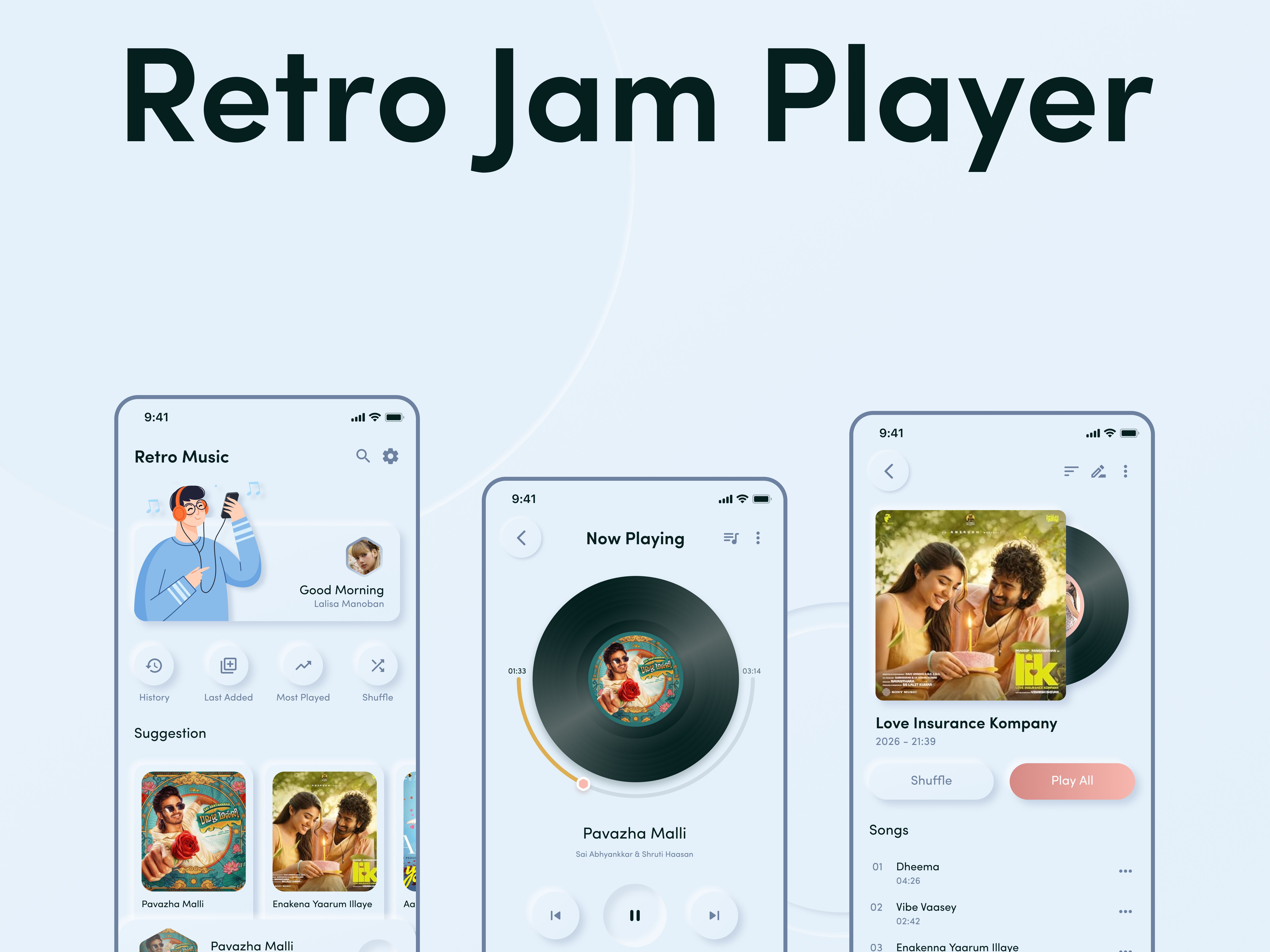 Daily UI Challenge #9 – Music Player 🎵📱 animation dailyui graphic design ui ux