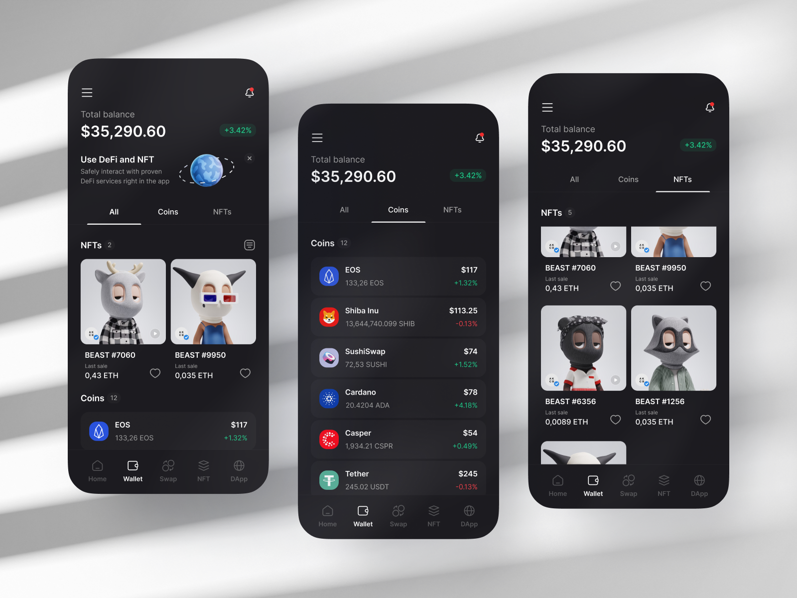 Crypto wallet - Mobile App app bank banking banking app bitcoin blockchain crypto crypto wallet cryptocurrency dapp design finance mobile app nft ui ux wallet wallet app web website