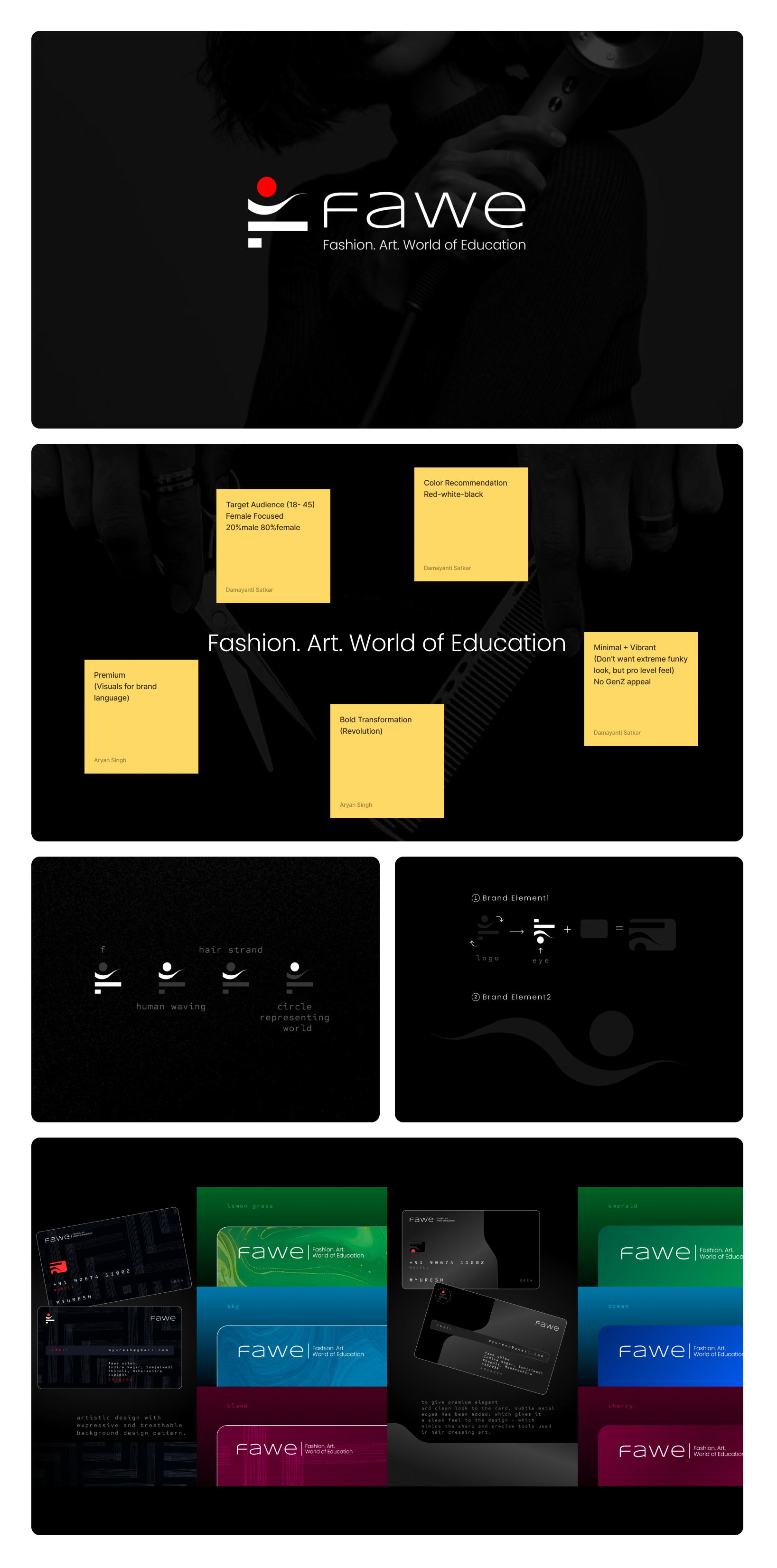 fashion. art. world of education branding logo