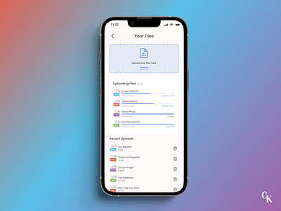 File Upload Mobile UI designs, themes, templates and downloadable ...