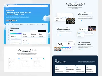 Data Analytics SaaS Homepage product service startup ui ux web web design website