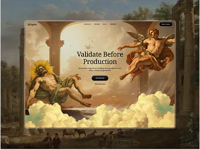 AI Website Renaissance Theme ai design framer framer template landingpage ui website