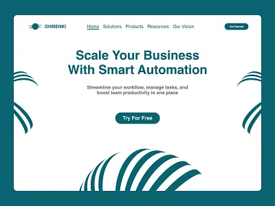 Smart Automation – SaaS Hero Section automation b2b business growth clean design cta dark mode hero section landing page marketing page no‑code productivity saas scale startup task management try for free typography ui web design workflow