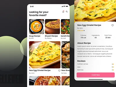 Recipe Finder App branding design graphic design illustration logo search ui ux vector web design