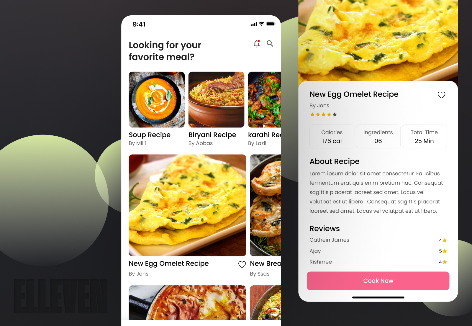 Recipe Finder App by Elle Mahoney on Dribbble