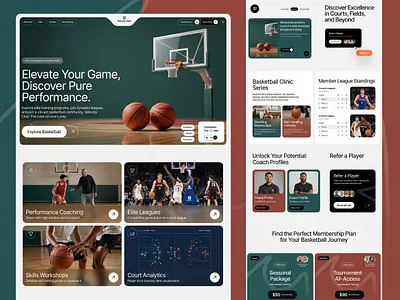 Velocity Club - Elite Basketball Training Landing Page clean layout conversion design digital product ecommerce design fitness tech green design health and fitness landing page minimalist ui modern web product detail page product page shopify ui user interface web design web ui wellness ui yoga mat