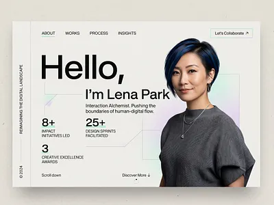 Personal Portfolio | Modern UI/UX Designer Web UI branding clean ui creative portfolio designer website interaction design landing page landing page design minimalist modern web personal brand personal portfolio portfolio design product designer typography uiux user interface web design web ui