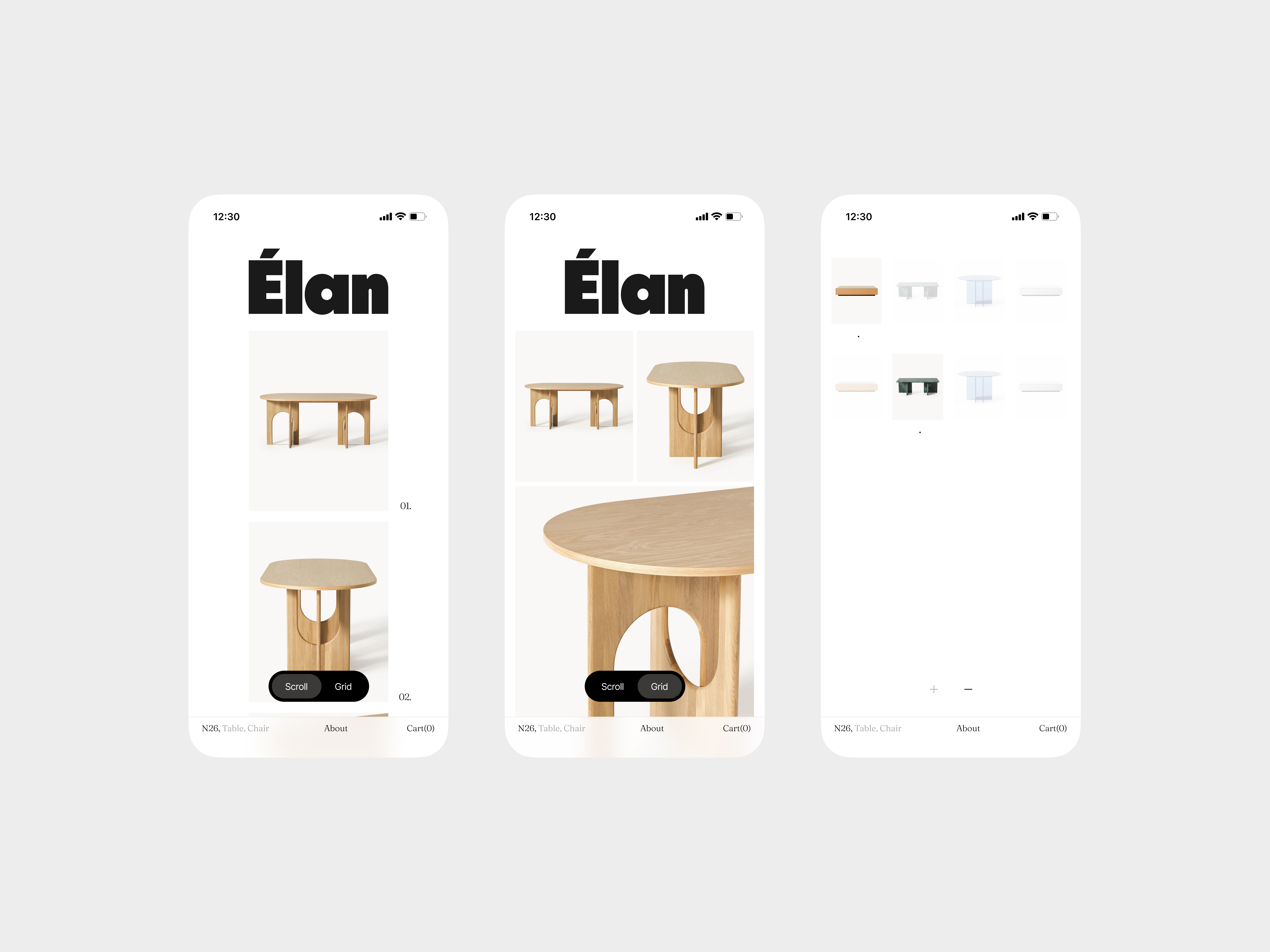 Example of Minimalist Product Web Design