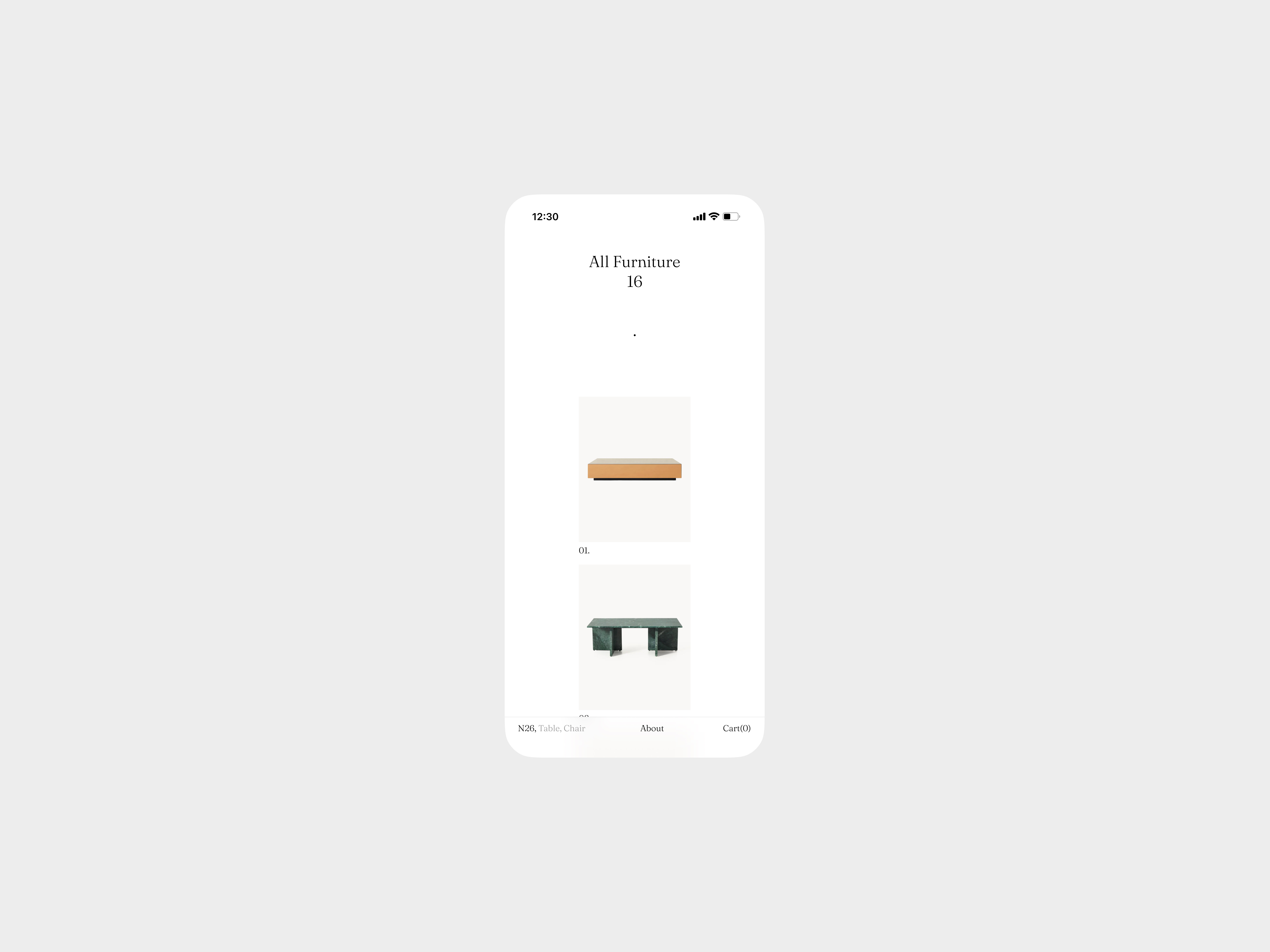 Example of Minimalist Product Web Design