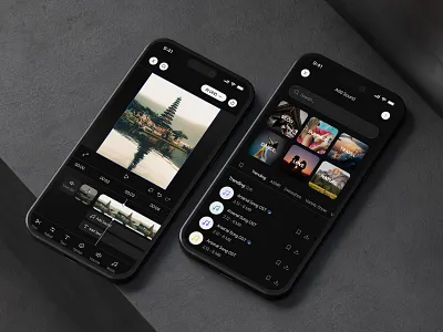 Video Editing Mobile App app interface content creation creative app design digital editing editing tools media editor mobile app mobile design social media ui ui kit ux video editing video editor video maker