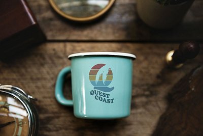 Quest Coast branding california coffee logo