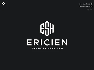 ERICIEN SAMBORA HERMAFO app branding design esh hexagon logo esh logo icon illustration letter logo minimal ui vector