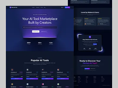 Modern AI SaaS Landing Page animation b2b clean clean ui design figma interface landing page minimal modern product design saas saas products startup ui user interface ux web app web design website