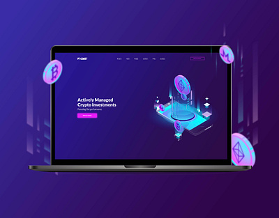 Ficas (manage crypto investments) Website UI design crypto design graphic design icon illustration modern ui ui design uiux ux vector web design website