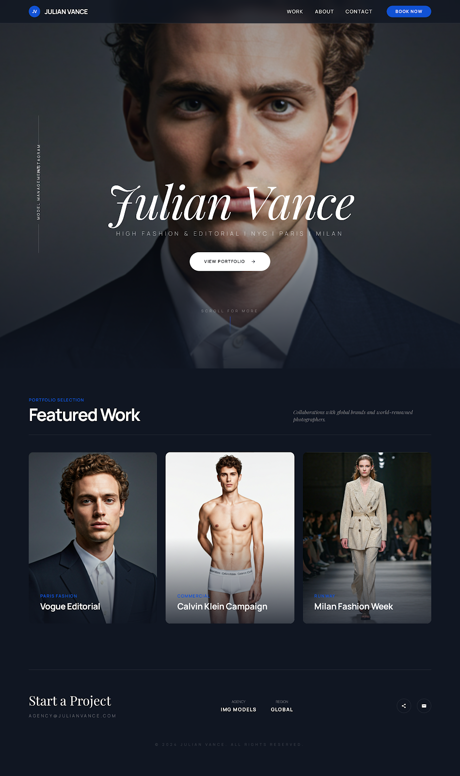 Luxury Lake Boats Web Design male model portfolio webdesign