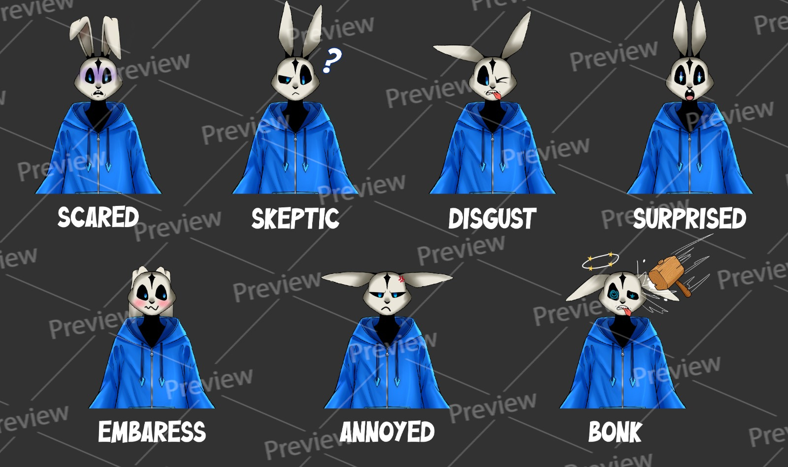Name: Bunny VTuber( Live2D ) 🐰 animation anime bunny cartoon design graphic design illustration live2d live2d commission motion graphics rig stallion studio limited vtuber model