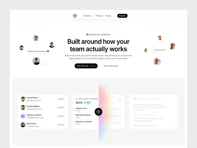 SaaS Landing Page – AI Team Automation Platform UI ai automation platform b2b saas design conversion landing page design figma web ui landing page saas landing page startup web design team productivity ui ui web web design webdesign website