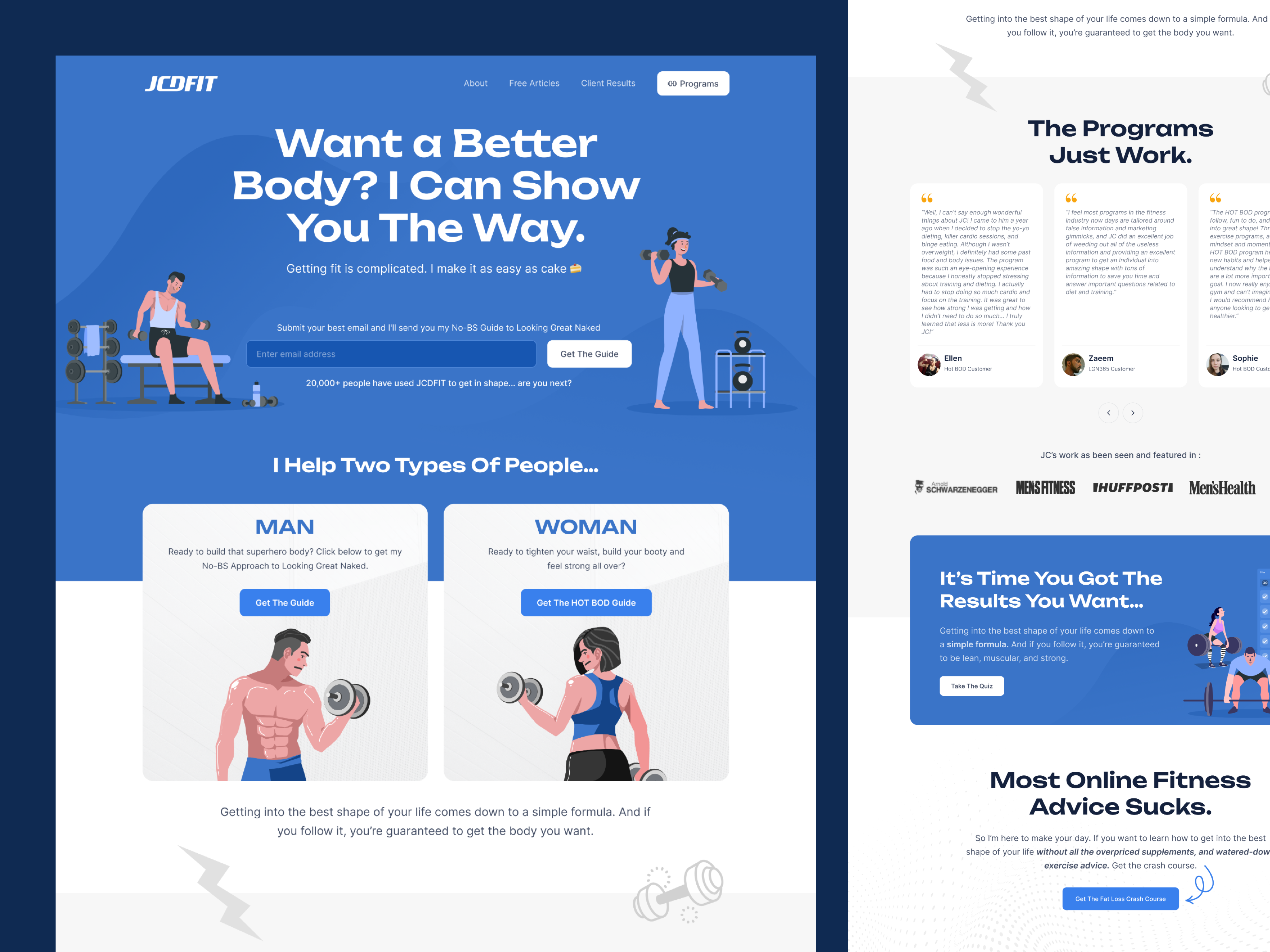 Example of Responsive Landing Page / UI UX Design