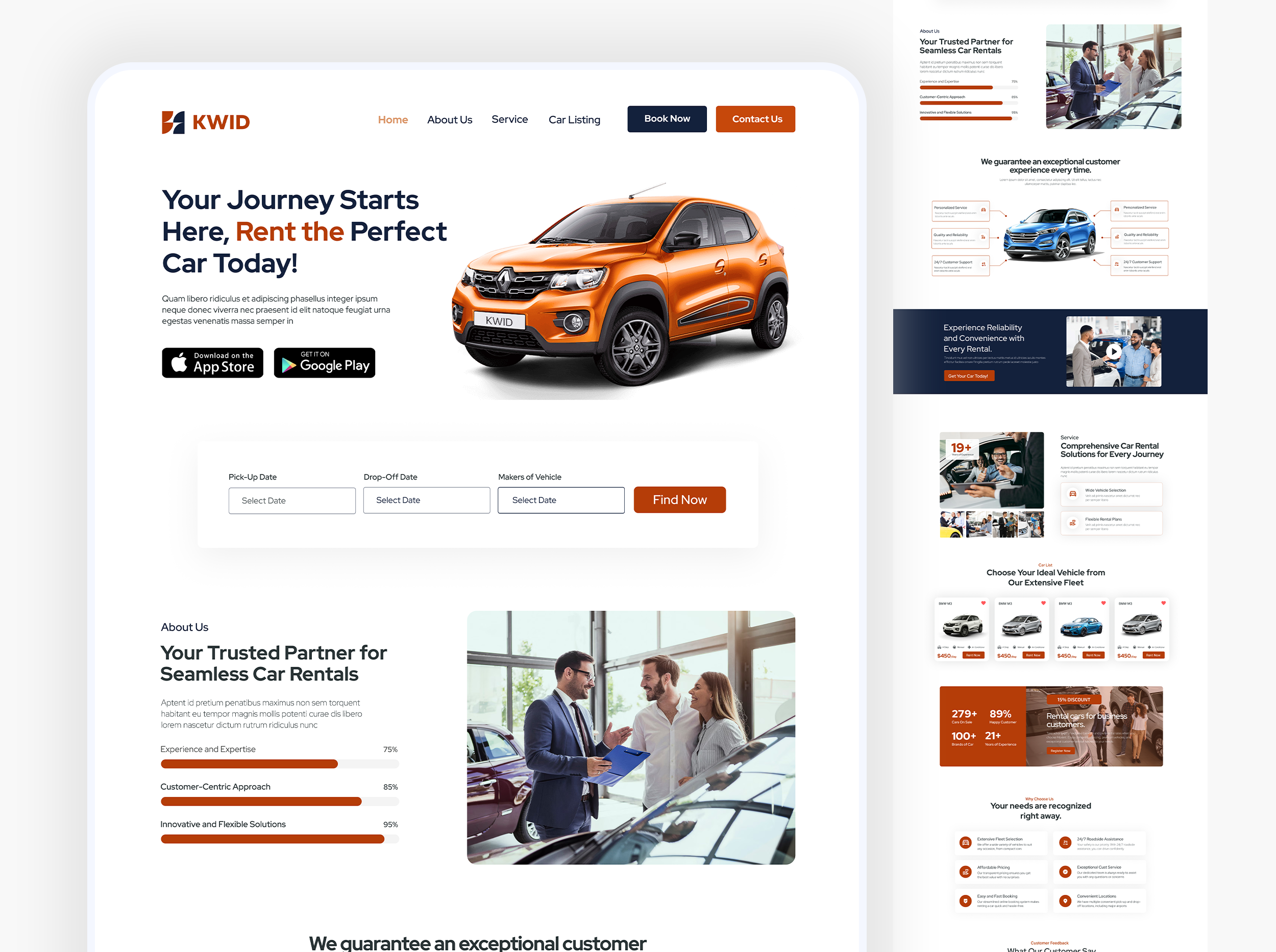 Car Rental Website Design app design dashboard design figma design figma website landing page design ui ui design ui ux design