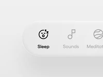 Sleep App Navigation Bar! design icon icondesign iconography iconpack icons iconset illustration menu navigation ui
