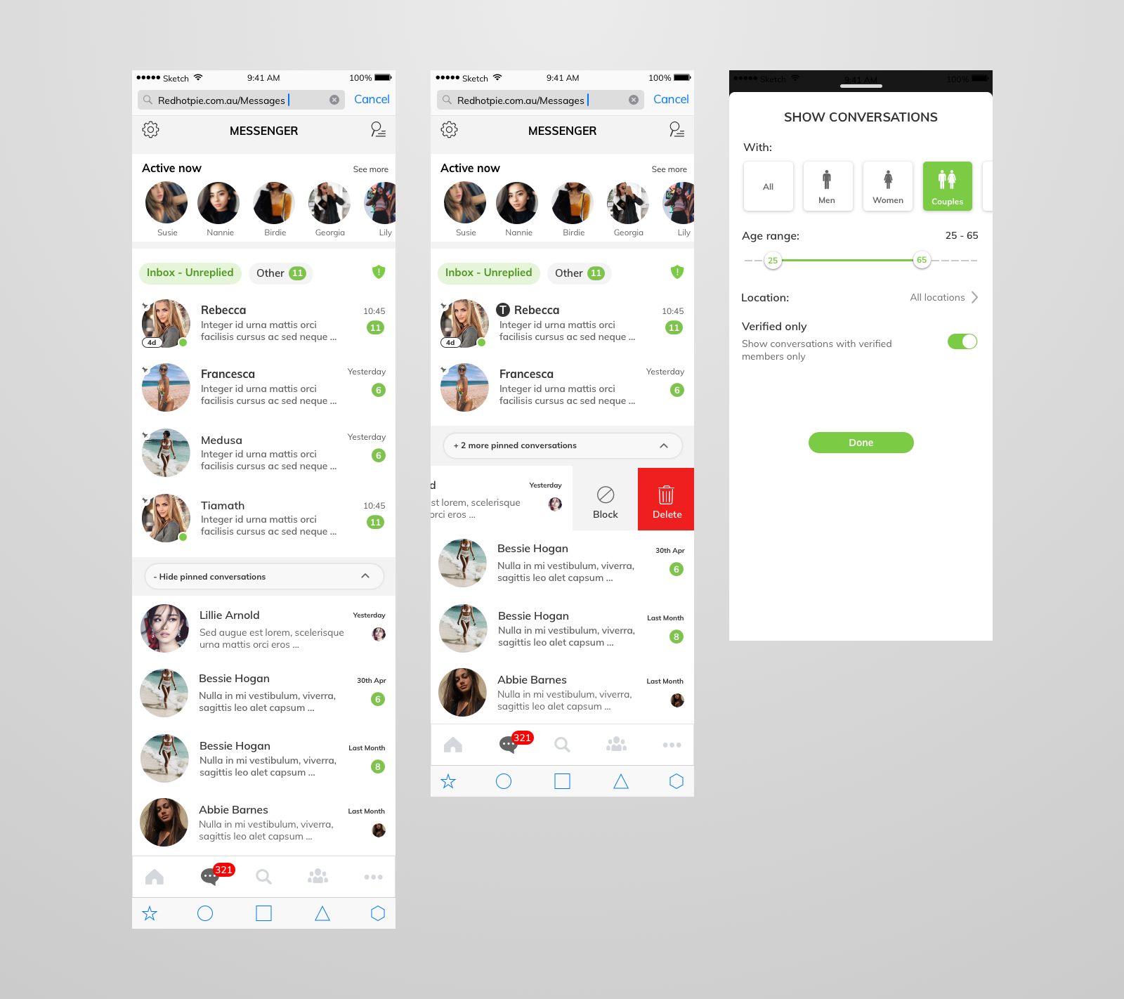 Messenger UI