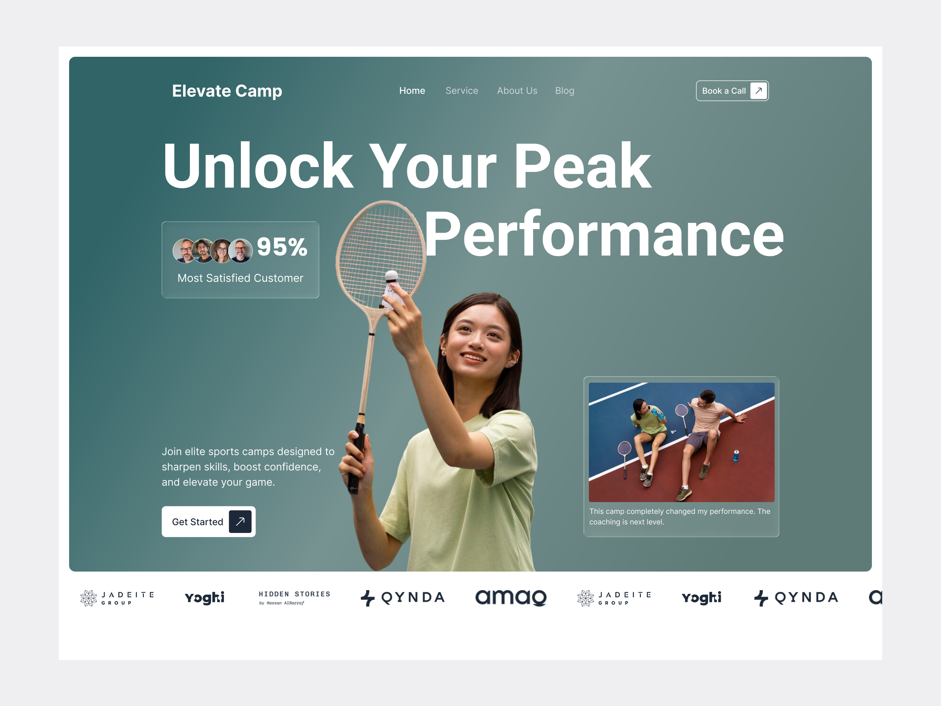 Example of Premium Landing Page UI/UX Design