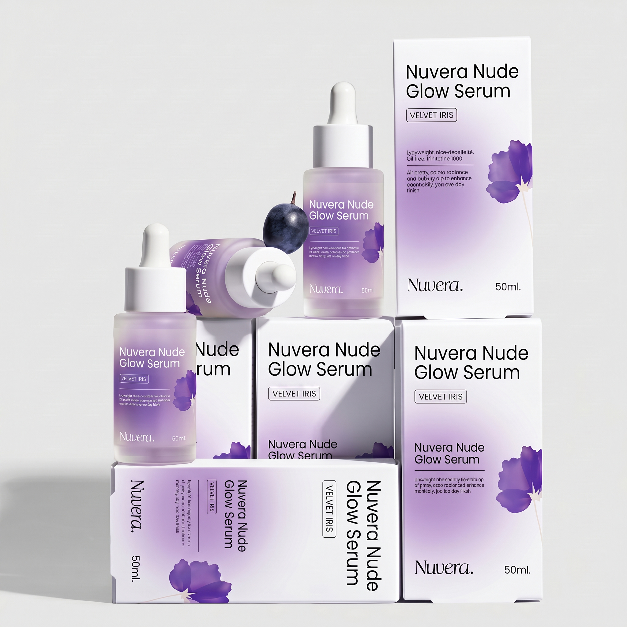 Nuvera Label and Packaging Deisgn art direction best packaging designer dribbble cosmetics bottle label design cosmetics brand packaging design label and packaging design logo and branding nuvera serum bottle label design top packaging designer dribbble