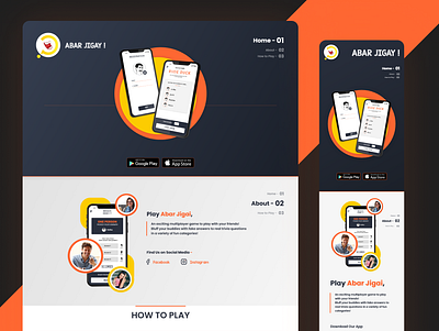 Abar Jigay app design ui ux website