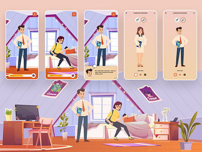 Parents Game for Client app design game ui ux