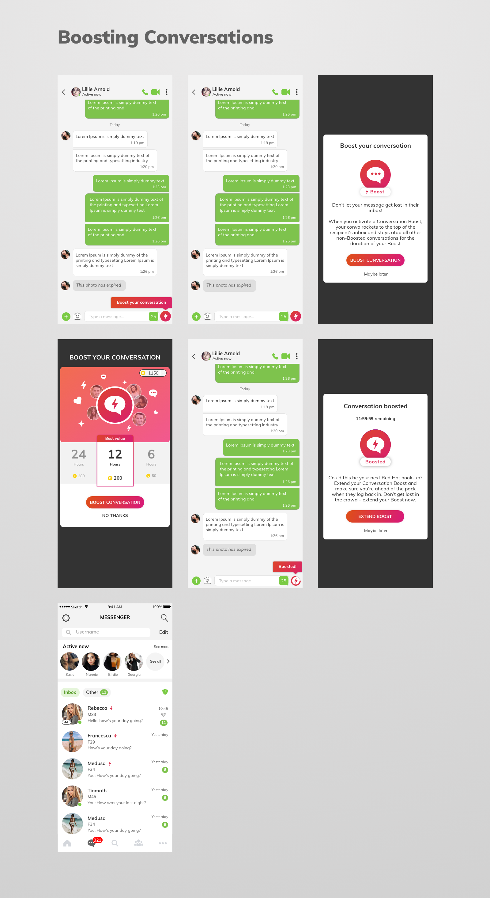 Messenger - Boosting Conversations UI