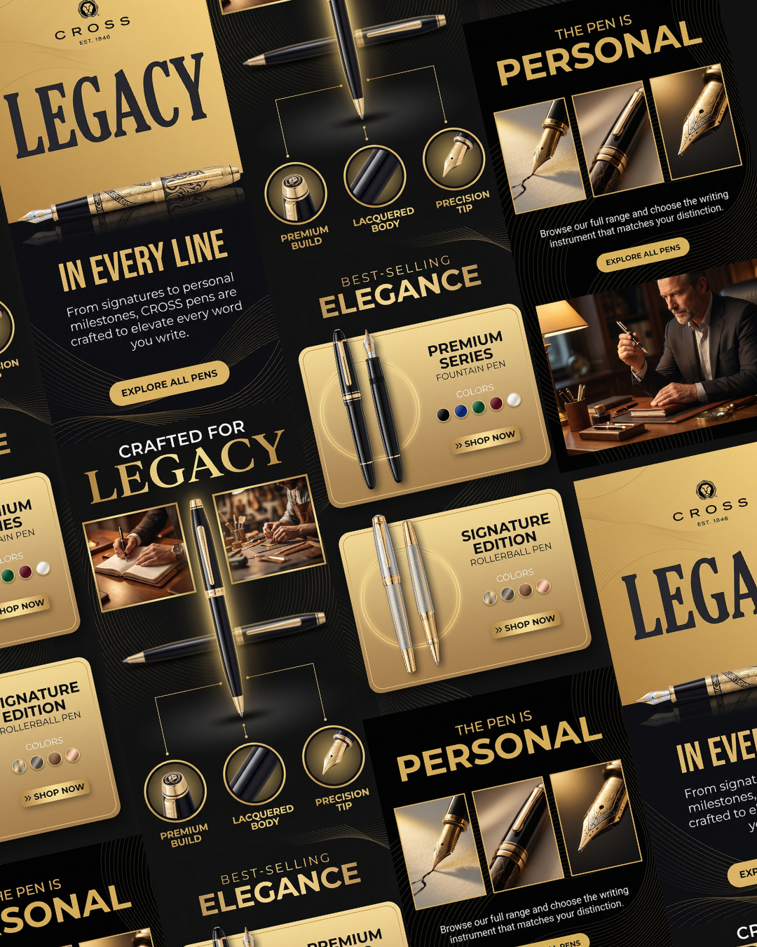 Luxury Email Design for CROSS – Premium Brand Campaign branding graphic design ui