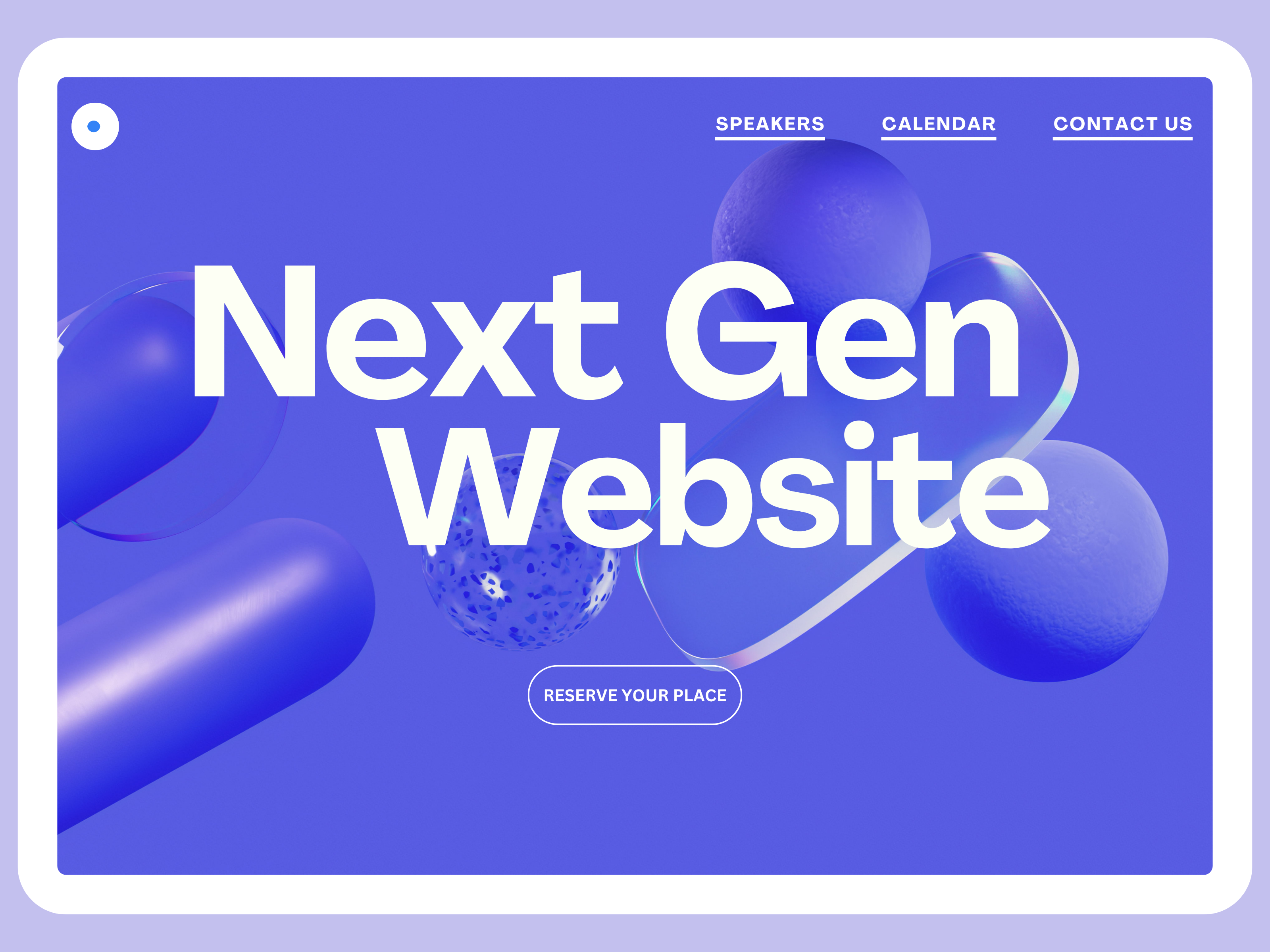 Next Gen Website – Event Landing Page Concept 3d animation bold typography calendar conference dark mode event futuristic high contrast landing page minimal neon next gen product launch reserve your place speakers tech event ui web design website concept