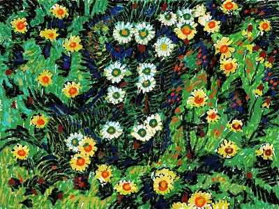 Flowers color design exploration flower illustration impressionism oil painting postimpressionism texture timelapse