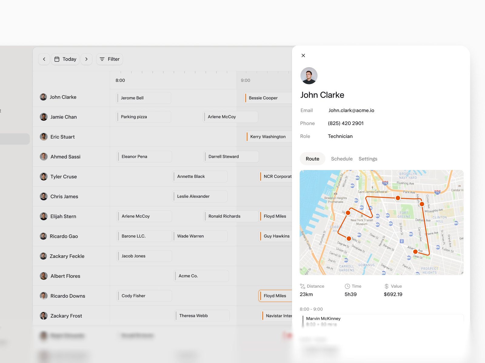 Routes design