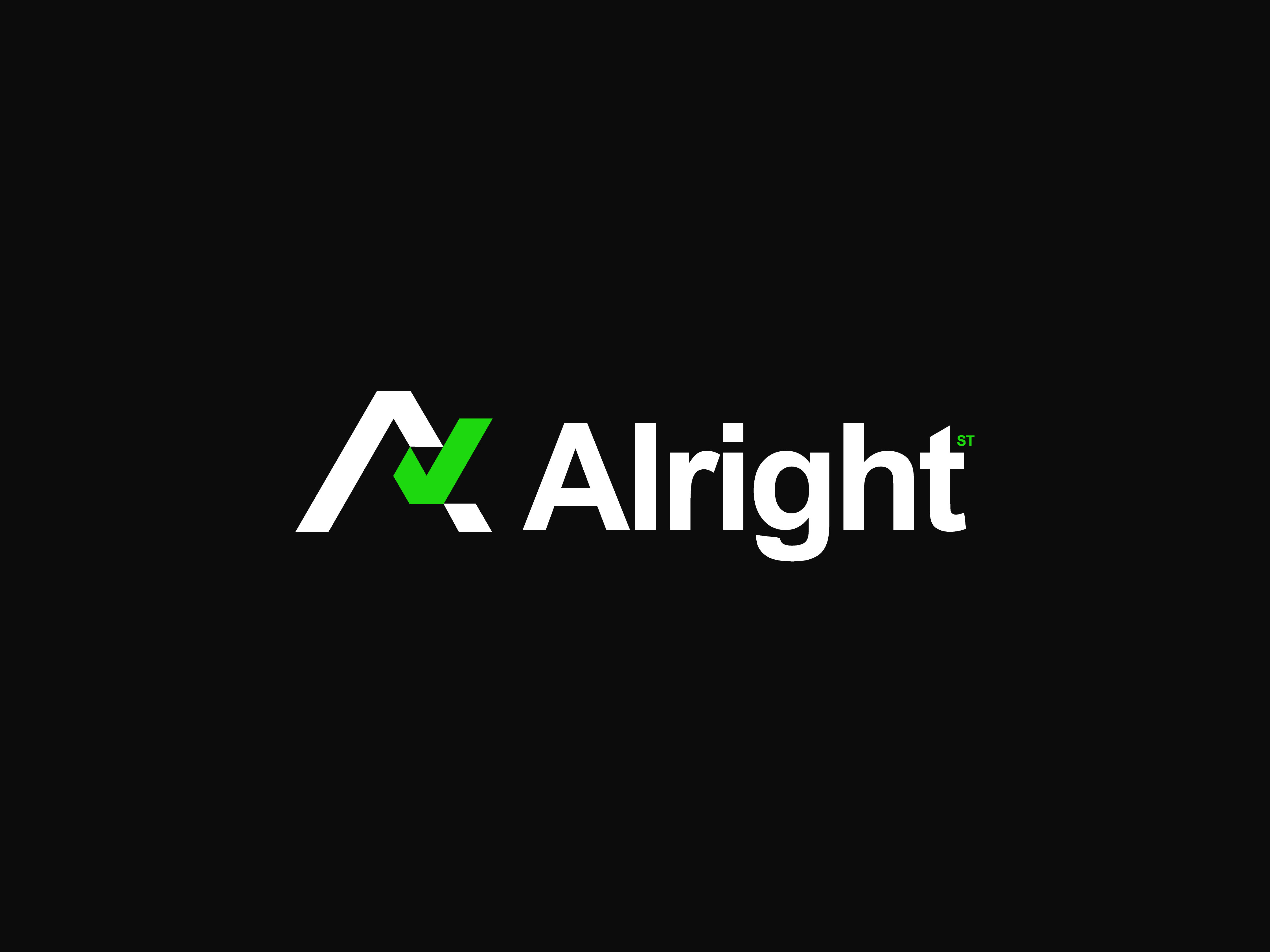 Alright - A logo, A letter logo, UI, AI, App, Website, Branding a letter logo a logo a right logo ai app application brand guideline branding graphic design logo logo design modern a logo software solution tech technology ui web web3 website