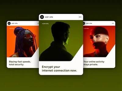 Social Content System | HOP VPN branding graphic design marketing minimal network palette security social media social post vpn app vpn social media post