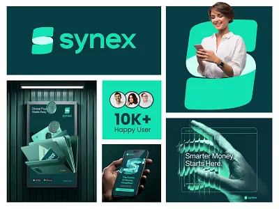 Synex — Fintech App Branding & Modern S Logo Design banking app brand mark branding business logo design digital finance dribbble finance app fintech geometric graphic design logo logo design logo designer logo for sale minimal logo payment app s letter logo startup branding tech logo