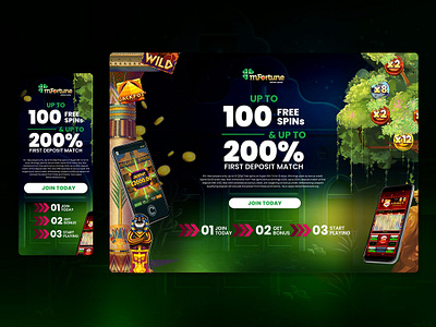 Online Casino Landing Page website design