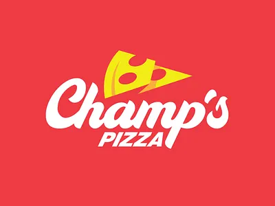 Champ's Pizza baseball basketball flag football logo pennant pizza restaurant sports