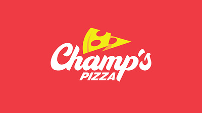 Champ's Pizza baseball basketball flag football logo pennant pizza restaurant sports