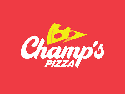 Champ's Pizza baseball basketball flag football logo pennant pizza restaurant sports