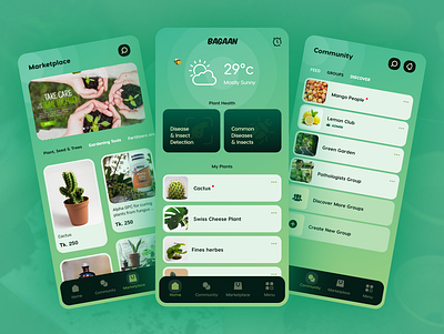 Bagaan (Gardening App) app design ui ux