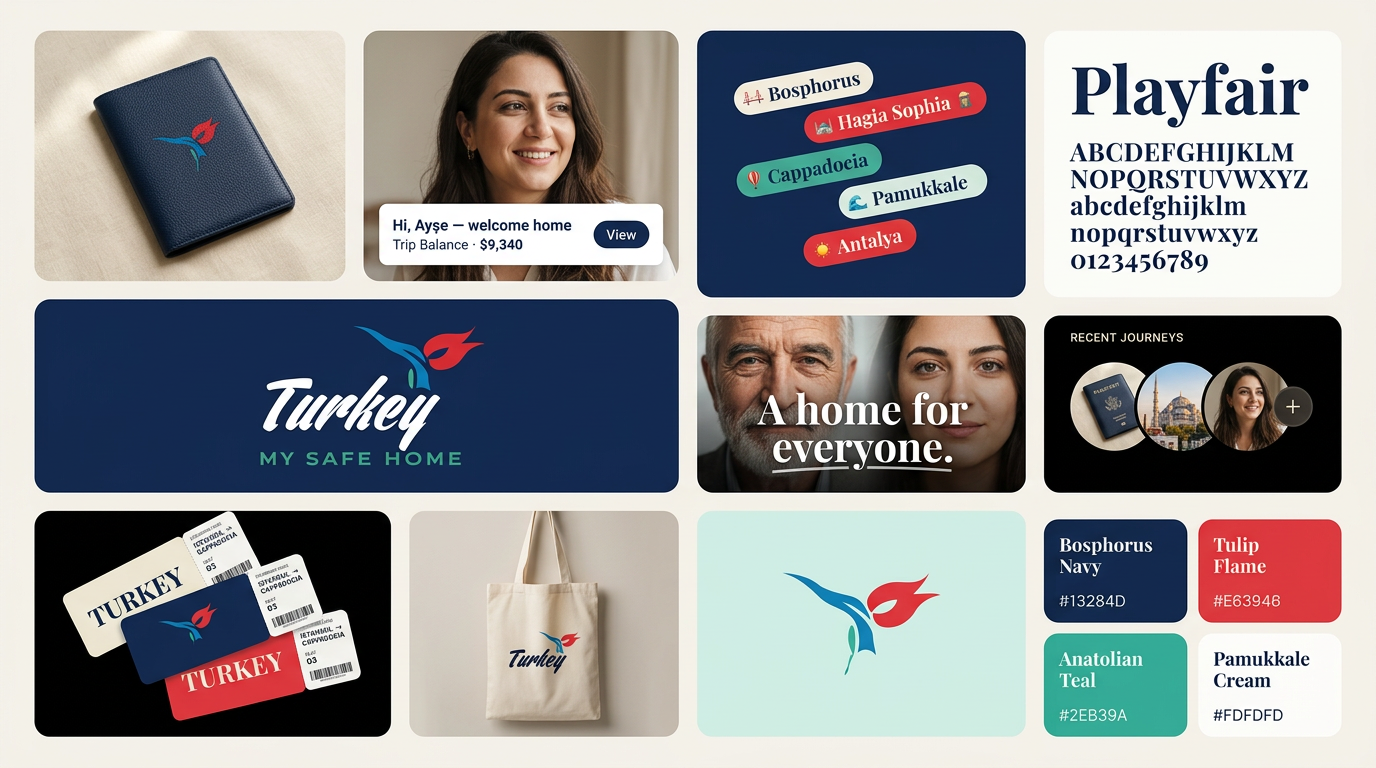 Turkey — My Safe Home · Brand Identity System branding design graphic design icon logo typography vector